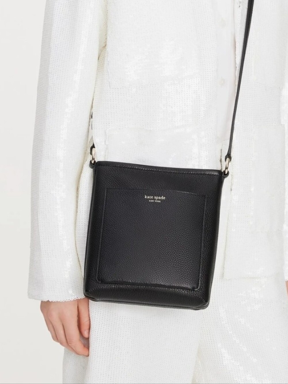 Kate Spade Black Pebbled Leather Crossbody Bag